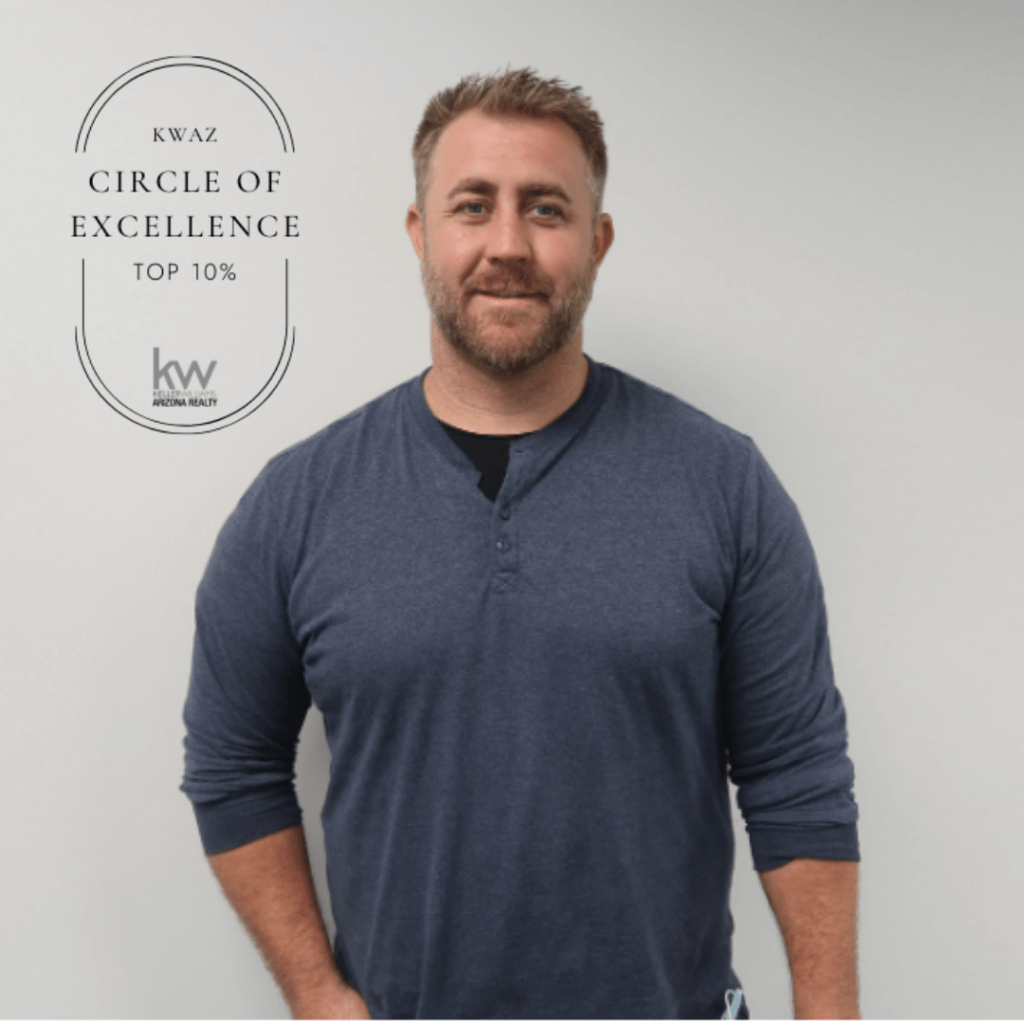 Meet Bubba Clement! An interview with Bubba Clement, REALTOR® and Phoenix Team Leader at Team Integrity at Keller Williams Arizona Realty. Bubba serves as the Chairperson of the Wellness Committee on the Keller Williams Arizona Realty Agent Leadership Council (ALC) for 2022. Bubba has brown hair, mustache and beard, is wearing a blue shirt, facing forward and is smiling.