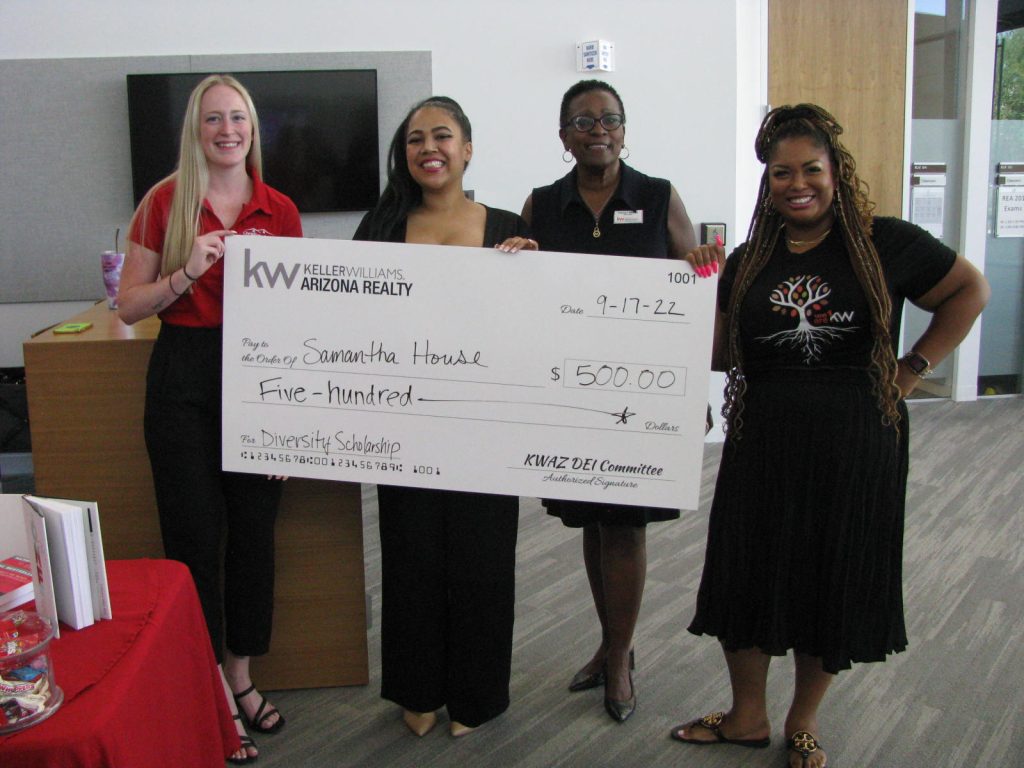 KWAZ presents $500 scholarship to Samantha House