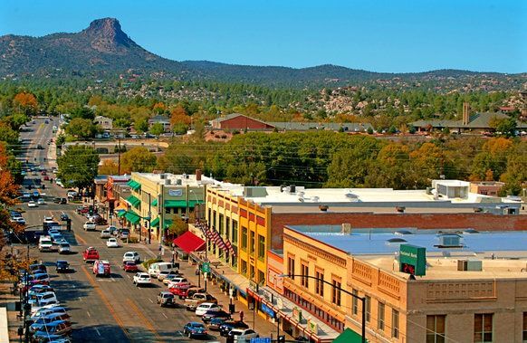 City of Prescott Arizona skyline with a view toward Thumb Butte, a dynamic city that will grow with the 2023 Prescott Housing Market